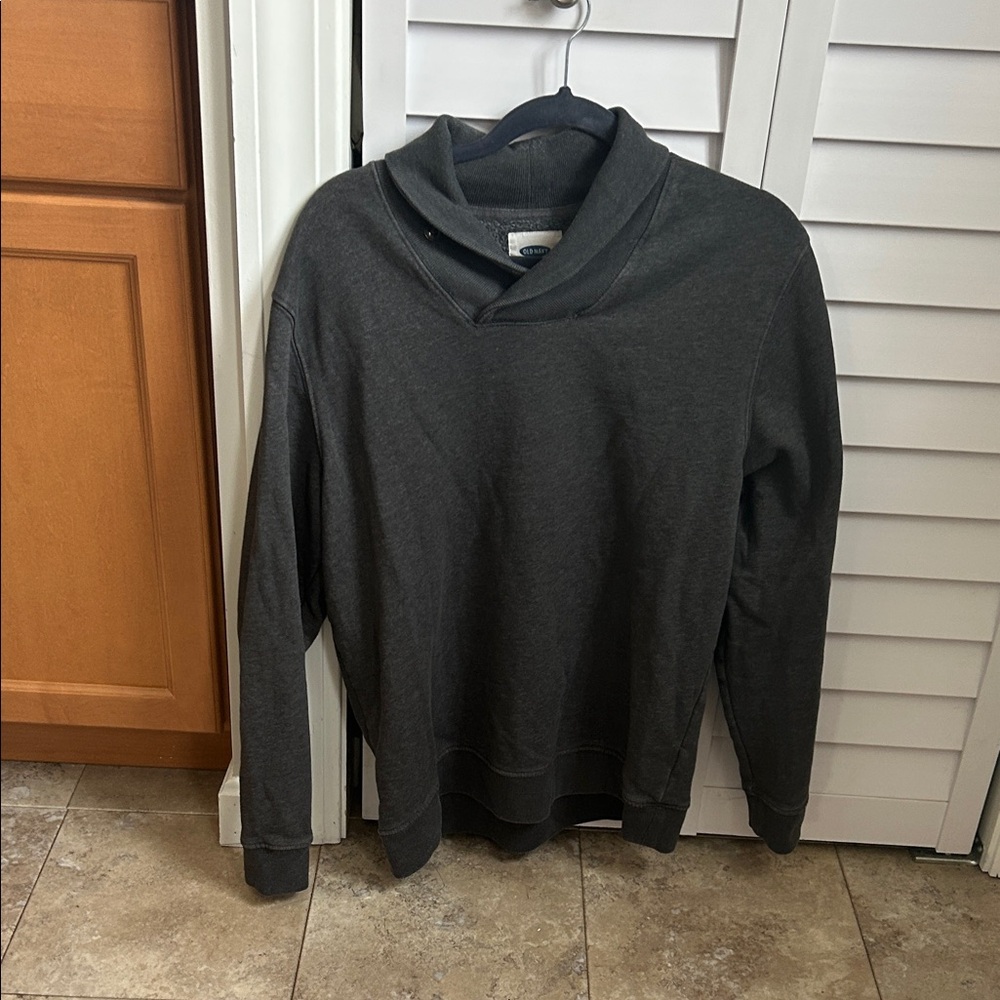 Men's charcoal gray and light gray sweaters